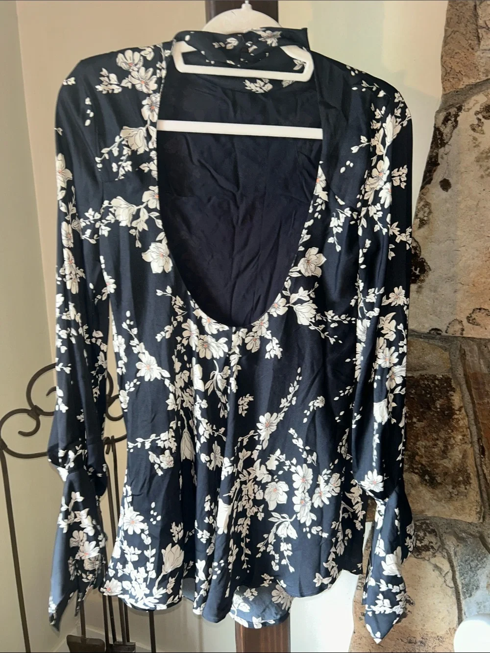 Free People Black Floral Mini Dress